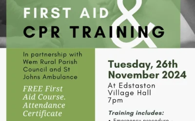 Wem Rural Parish Council Hosts Free First Aid and CPR Course with St John’s Ambulance