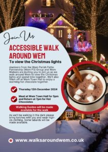 Accessible Walk around Wem to view the Christmas Lights @ Wem Town Hall